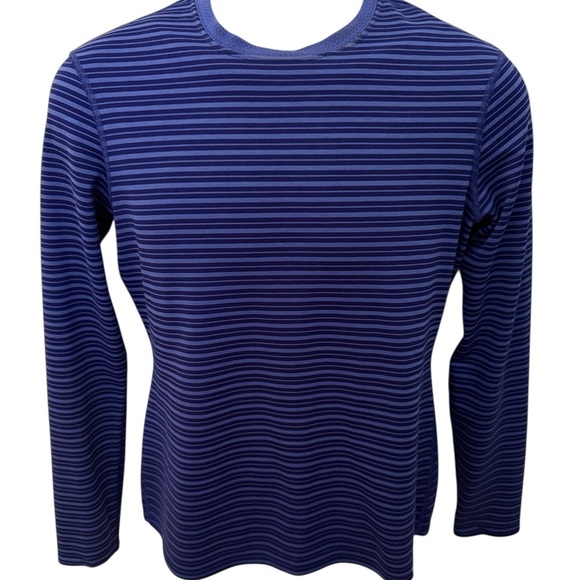 PATAGONIA Capilene 3 Midweight Purple Striped L/S Activewear Top Women Medium - Picture 1 of 4